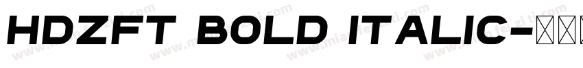 HDZFT Bold Italic字体转换